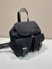 Prada Black Silver Small Re-nylon Backpack 1BZ677 - 28×23.5×12cm - 4