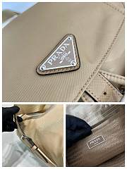 Prada Beige Silver Small Re-nylon Backpack 1BZ677 - 28×23.5×12cm - 2