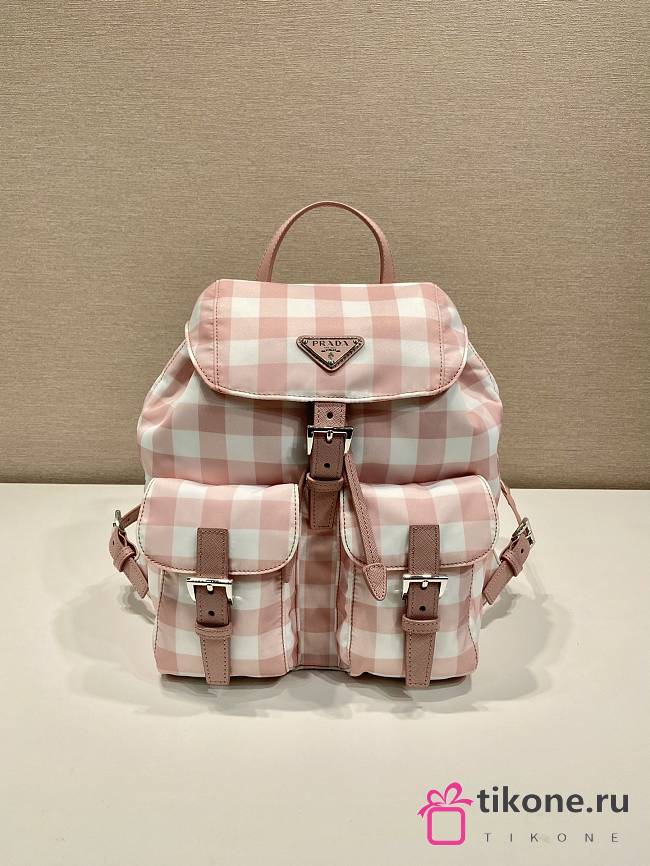Prada Alabaster Pink Gold Small Re-nylon Backpack 1BZ677 - 28×23.5×12cm - 1