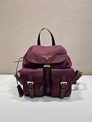 Prada Burgundy Small Re-nylon Backpack 1BZ677 - 28×23.5×12cm - 1