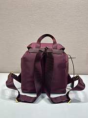 Prada Burgundy Small Re-nylon Backpack 1BZ677 - 28×23.5×12cm - 2