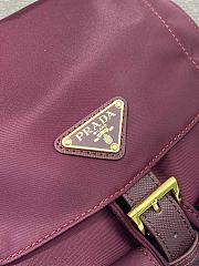 Prada Burgundy Small Re-nylon Backpack 1BZ677 - 28×23.5×12cm - 3
