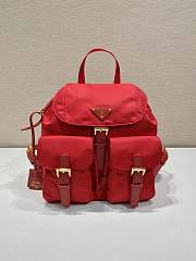 Prada Red Small Re-nylon Backpack 1BZ677 - 28×23.5×12cm - 1