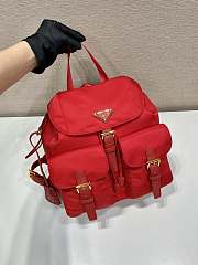 Prada Red Small Re-nylon Backpack 1BZ677 - 28×23.5×12cm - 3