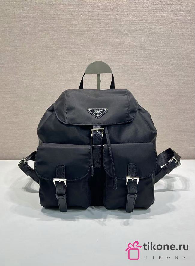 Prada Black Medium Re-nylon Backpack 1BZ811 - 32x30x15cm - 1