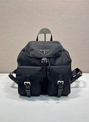 Prada Black Medium Re-nylon Backpack 1BZ811 - 32x30x15cm - 1