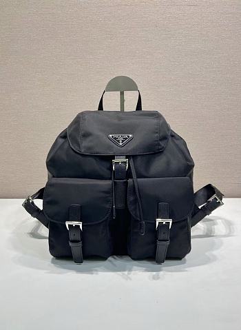 Prada Black Medium Re-nylon Backpack 1BZ811 - 32x30x15cm