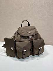 Prada Dark Brown Medium Re-nylon Backpack 1BZ811 - 32x30x15cm - 5