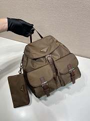Prada Dark Brown Medium Re-nylon Backpack 1BZ811 - 32x30x15cm - 3