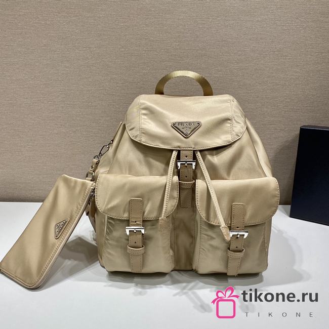 Prada Beige Medium Re-nylon Backpack 1BZ811 - 32x30x15cm - 1