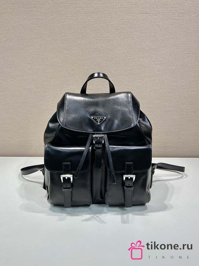 Prada Black Medium Leather Backpack 1BZ811 - 32x30x15cm - 1