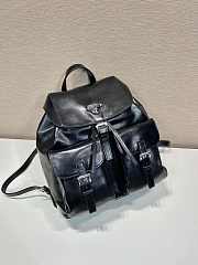 Prada Black Medium Leather Backpack 1BZ811 - 32x30x15cm - 5