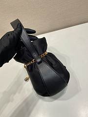 Prada Petit Sac Noir Mini Re-Nylon And Nappa Leather Bucket Bag Black 1BE088 - 10x15x6cm - 6