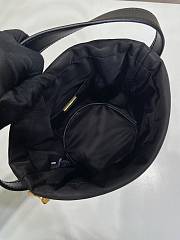 Prada Petit Sac Noir Mini Re-Nylon And Nappa Leather Bucket Bag Black 1BE088 - 10x15x6cm - 4