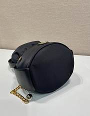 Prada Petit Sac Noir Mini Re-Nylon And Nappa Leather Bucket Bag Black 1BE088 - 10x15x6cm - 2