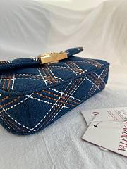 Valentino Garavani Quiltie 67 Small Denim Top Handle Bag - 22x11x5cm - 4