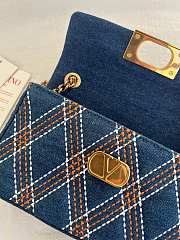 Valentino Garavani Quiltie 67 Small Denim Top Handle Bag - 22x11x5cm - 3