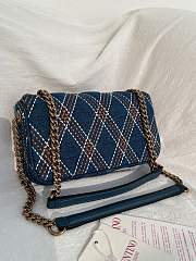 Valentino Garavani Quiltie 67 Small Denim Top Handle Bag - 22x11x5cm - 5