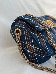 Valentino Garavani Quiltie 67 Small Denim Top Handle Bag - 22x11x5cm - 2