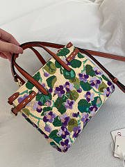 Valentino Garavani Antibes Small Raffia Shopping Bag With Embroidery - 22x19x12cm - 4