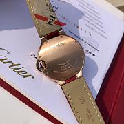 Ballon Bleu De Cartier Watch 33mm Rose Gold with Diamond Red - 6