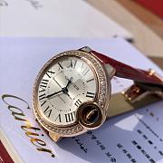 Ballon Bleu De Cartier Watch 33mm Rose Gold with Diamond Red - 5