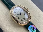 Cartier Baignoire Watch Small Model Yellow Gold Green - 3