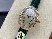 Cartier Baignoire Watch Small Model Yellow Gold Green - 2