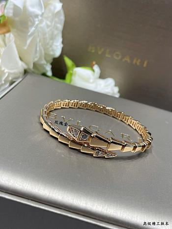 Bvlgari Serpenti Viper Bracelet Rose Gold Diamond