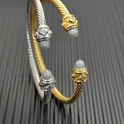 David Yurman Renaissance Cablespira Bracelet 18K Yellow Gold/ Silver With Diamonds 3.5mm - 2