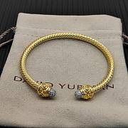 David Yurman Renaissance Cablespira Bracelet 18K Yellow Gold/ Silver With Diamonds 3.5mm - 5