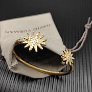 David Yurman Starburst Cable Bracelet 18K Yellow Gold with Diamonds 3.5mm - 2