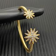 David Yurman Starburst Cable Bracelet 18K Yellow Gold with Diamonds 3.5mm - 4