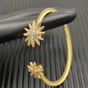 David Yurman Starburst Cable Bracelet 18K Yellow Gold with Diamonds 3.5mm - 6