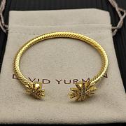 David Yurman Starburst Cable Bracelet 18K Yellow Gold with Diamonds 3.5mm - 1