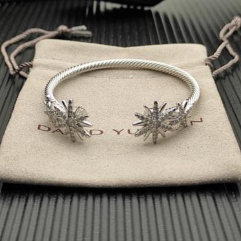 David Yurman Starburst Cable Bracelet Sterling silver with Diamonds 3.5mm