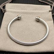 David Yurman Classic Cable Bracelet Sterling Silver With 18K Rose Gold/ Yellow Gold 4mm - 6