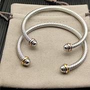 David Yurman Classic Cable Bracelet Sterling Silver With 18K Rose Gold/ Yellow Gold 4mm - 4
