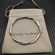 David Yurman Petite Infinity Bracelet Sterling Silver with 14K Yellow Gold 4.4mm - 1