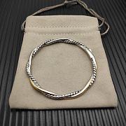 David Yurman Petite Infinity Bracelet Sterling Silver with 14K Yellow Gold 4.4mm - 5