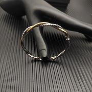 David Yurman Petite Infinity Bracelet Sterling Silver with 14K Yellow Gold 4.4mm - 4