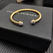 David Yurman Renaissance Oval Cablespira Bracelet 18K Yellow Gold with Diamonds 4.5mm - 6