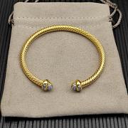David Yurman Renaissance Oval Cablespira Bracelet 18K Yellow Gold with Diamonds 4.5mm - 3