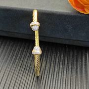 David Yurman Renaissance Oval Cablespira Bracelet 18K Yellow Gold with Diamonds 4.5mm - 2