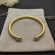 David Yurman Cable Bracelet 18K Yellow Gold with Diamonds 5mm - 5