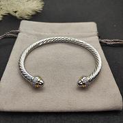 David Yurman Cable Bracelet in Sterling Silver with 18K Yellow Gold with Diamonds 5mm - 6