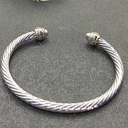 David Yurman Cable Bracelet in Sterling Silver with 18K Yellow Gold with Diamonds 5mm - 2