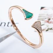 Bvlgari Divas' Dream Bracelet Rose Gold Bangle Green - 1