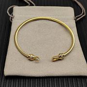 David Yurman Buckle Cablespira Bracelet 18K Yellow Gold with Diamonds 3.5mm - 2