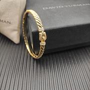 David Yurman Sculpted Cable Buckle Bracelet 18K Yellow Gold with Diamonds 6.2mm - 3